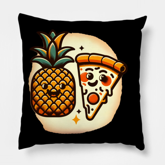 Love Pineapple Pizza, Better Together Pillow by logiamerch