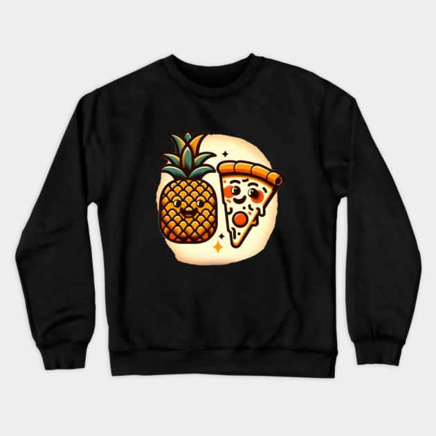 Love Pineapple Pizza, Better Together Crewneck Sweatshirt by logiamerch