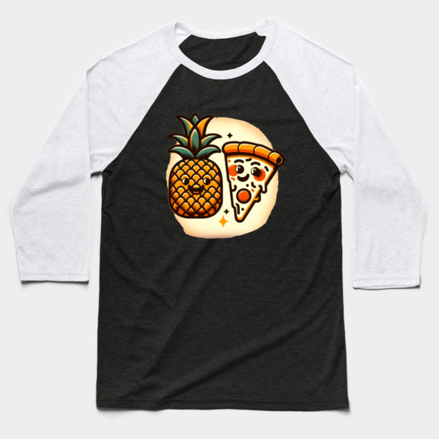 Love Pineapple Pizza, Better Together Baseball T-Shirt by logiamerch