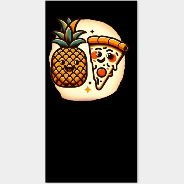 Love Pineapple Pizza, Better Together Wall Art by logiamerch