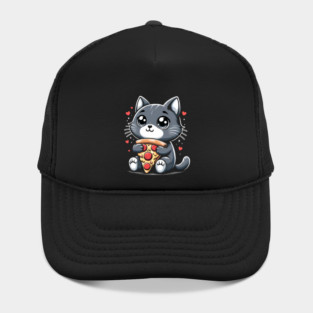 Cat Eating Pizza, Funny Pizza Lover Hat