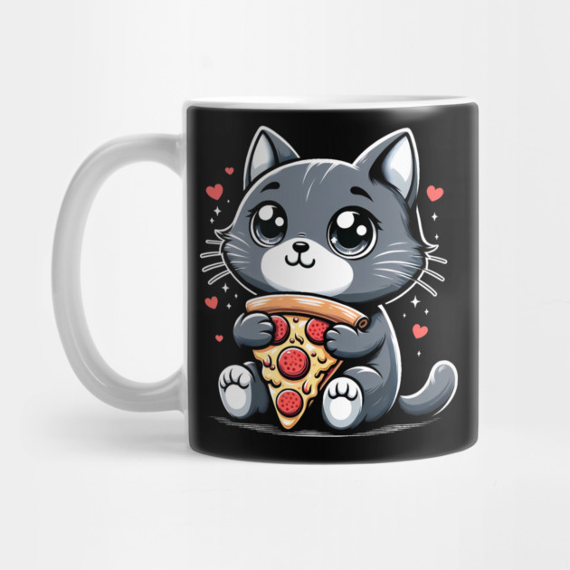 Cat Eating Pizza, Funny Pizza Lover by logiamerch