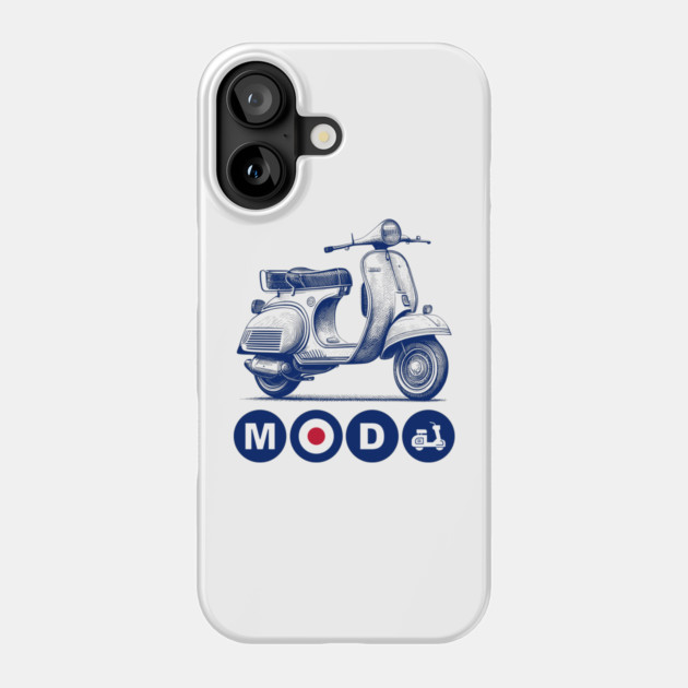 Mod Scooter Roundel Design Phone Case by Timeless Chaos