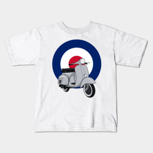 Mod Scooter Roundel Design Kids T-Shirt