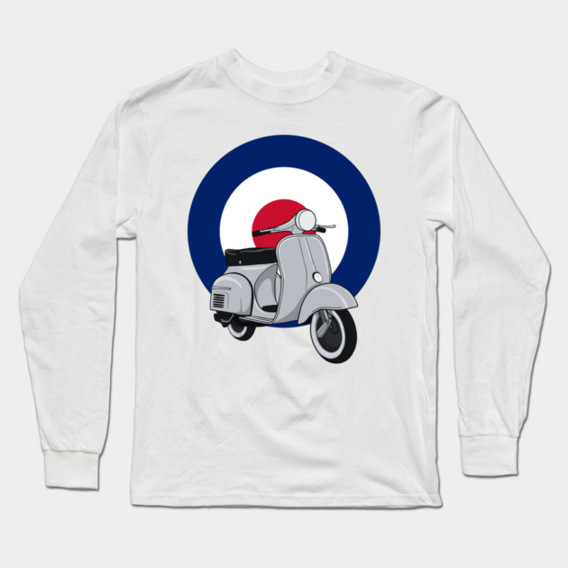 Mod Scooter Roundel Design Long Sleeve T-Shirt by Timeless Chaos