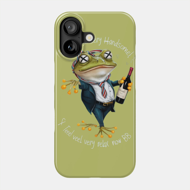 Frog Hold the Wine Bottle Phone Case by animegirlnft