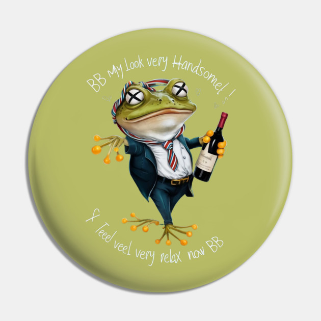 Frog Hold the Wine Bottle Pin by animegirlnft