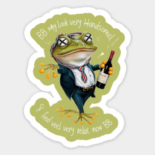 Frog Hold the Wine Bottle Magnet