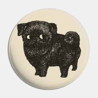 Black Pug Pin