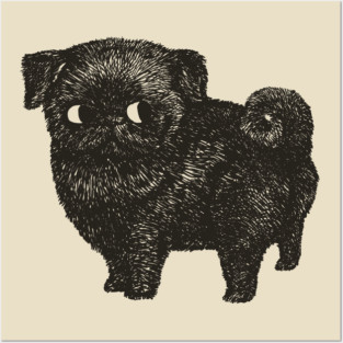 Black Pug Posters and Art