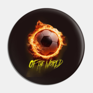 The fiery effect around the ball suggests intensity and energy fire Pin