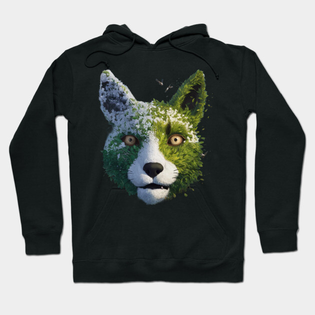artwork of a fox face Hoodie by animegirlnft