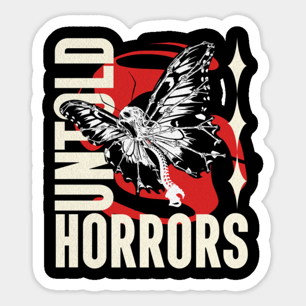 Untold Horrors T-Shirt: Monstrous Butterfly Design - Horror Streetwear Tee Magnet by Designed By Marty