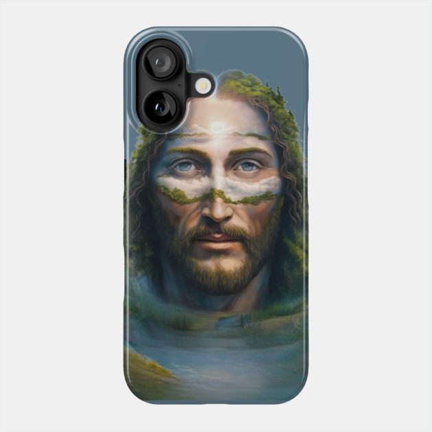 Jesus Christ With Green Head Phone Case by animegirlnft