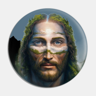 Jesus Christ With Green Head Pin