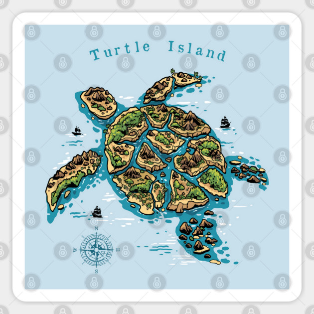 Turtle Island Sticker by GoshWow®