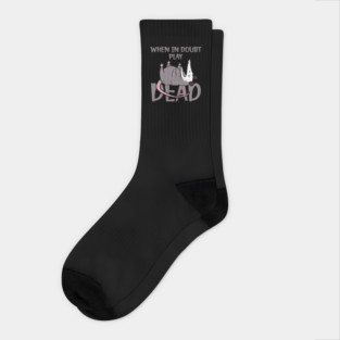 "When in Doubt Play Dead T-Shirt: Opossum Humor - Playful Wildlife Tee Socks