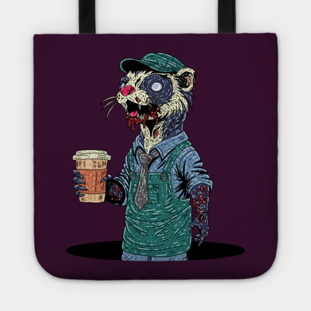 Zombie Ferret Barista Tote by H. R. Sinclair