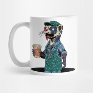 Zombie Ferret Barista Mug