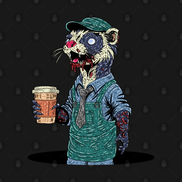 Zombie Ferret Barista by H. R. Sinclair