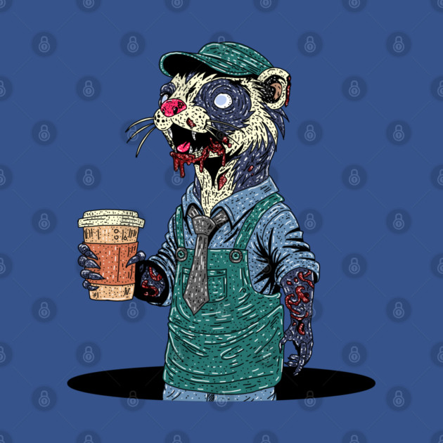 Zombie Ferret Barista by H. R. Sinclair