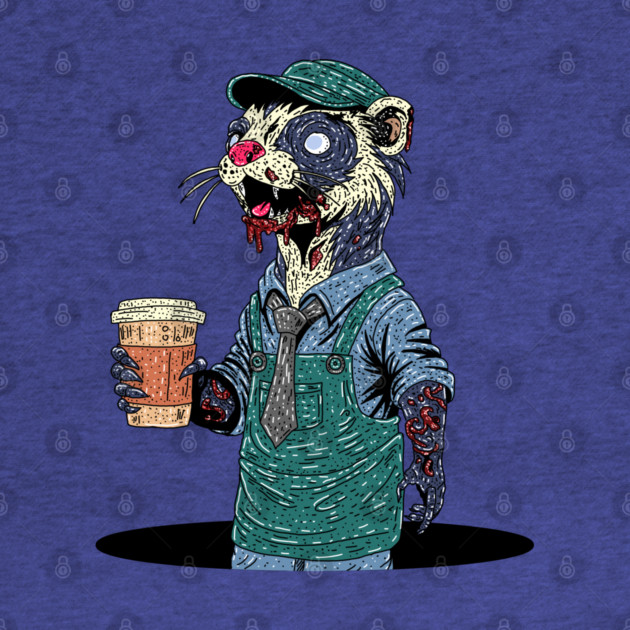 Zombie Ferret Barista by H. R. Sinclair
