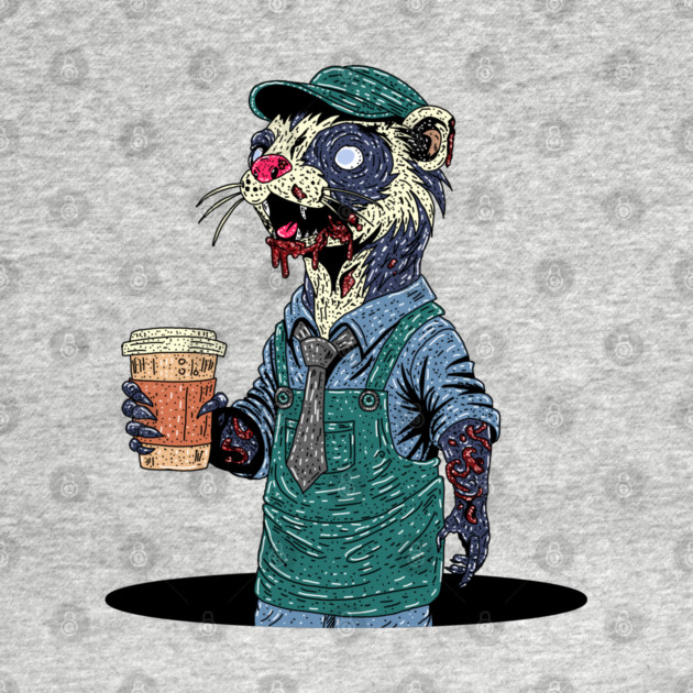Zombie Ferret Barista by H. R. Sinclair