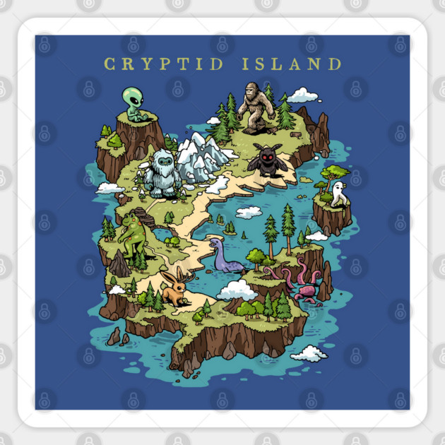 Cryptid Island Sticker by GoshWow®