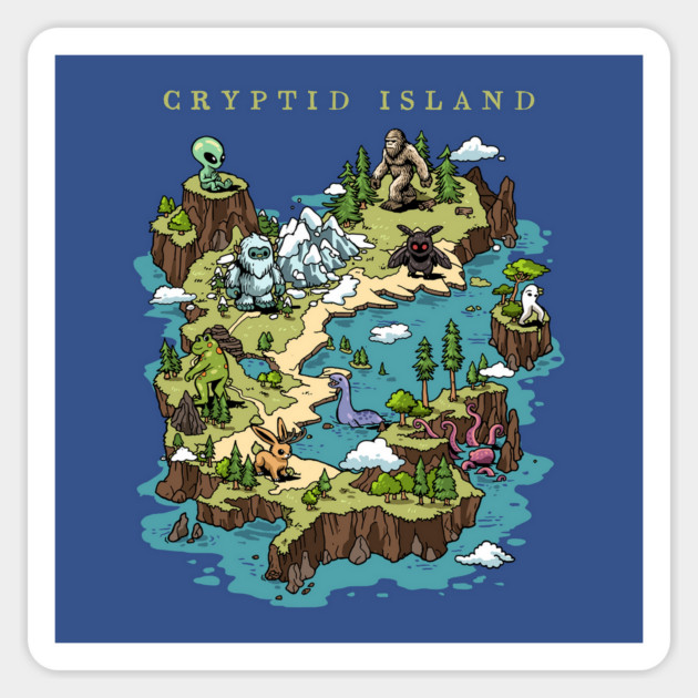 Cryptid Island Magnet by GoshWow®