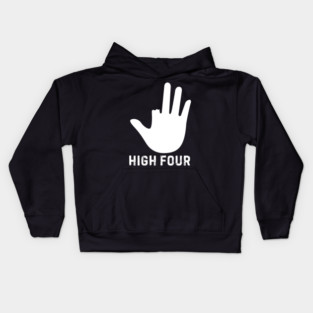 High Four - Funny Kids Hoodie