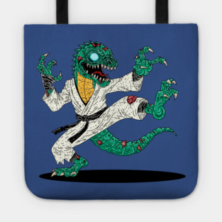 Kung Fu Lizard Zombie Tote