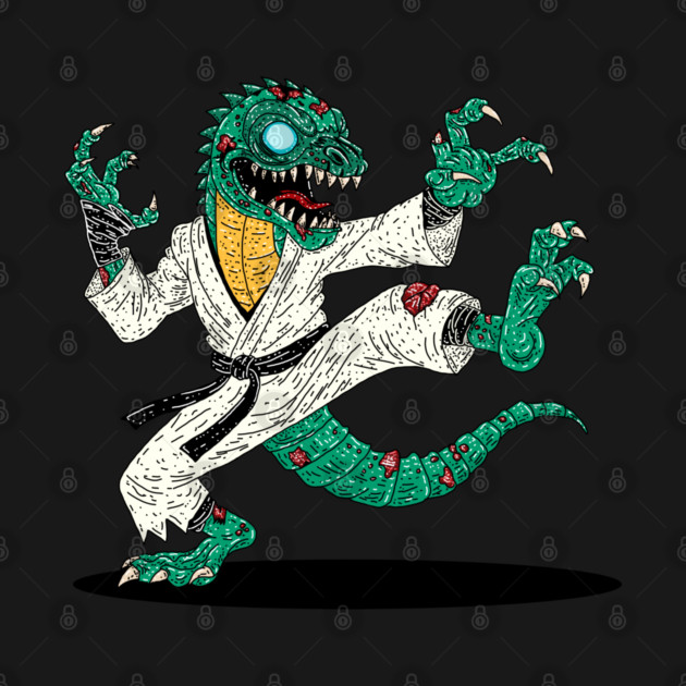Kung Fu Lizard Zombie by H. R. Sinclair