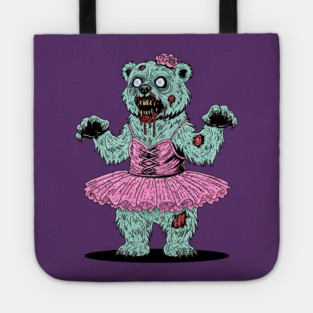 Ballerina Polar Bear Zombie Tote