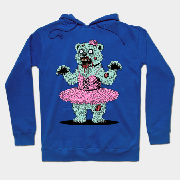 Ballerina Polar Bear Zombie Hoodie by H. R. Sinclair