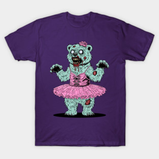 Ballerina Polar Bear Zombie T-Shirt