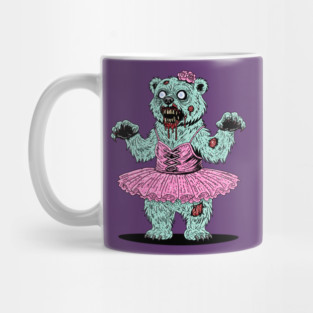 Ballerina Polar Bear Zombie Mug