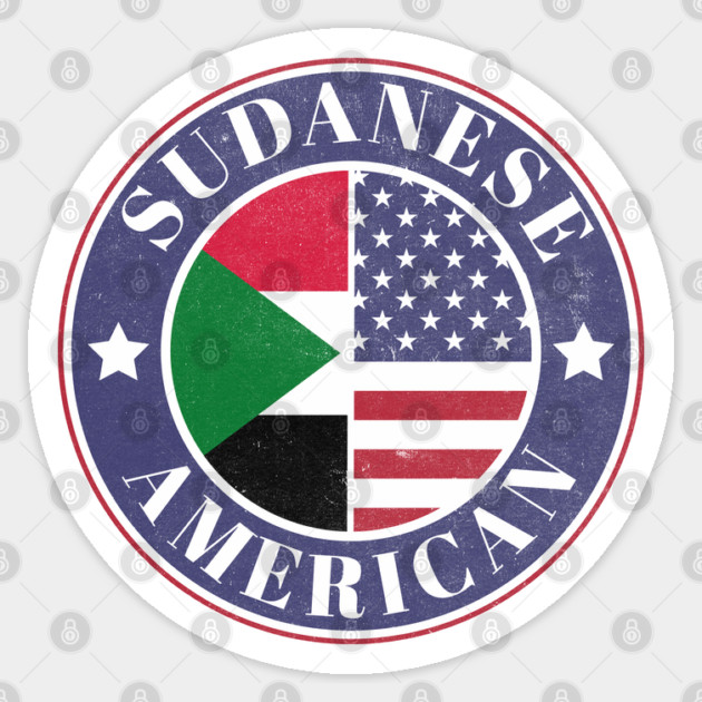 Proud Sudanese-American Badge - Sudan Flag Sticker by Yesteeyear