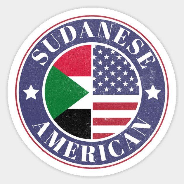 Proud Sudanese-American Badge - Sudan Flag Magnet by Yesteeyear
