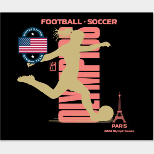 PARIS - Team USA - OLYMPICS 2024 - FOOTBALL - SOCCER - 4 Posters and Art