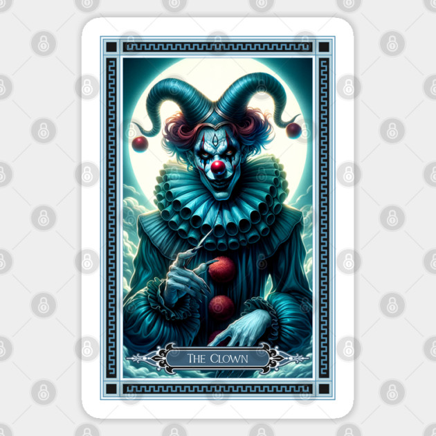 The Clown Tarot Card Sticker by HolidayBug
