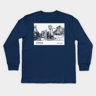 Utica New York Kids Long Sleeve T-Shirt