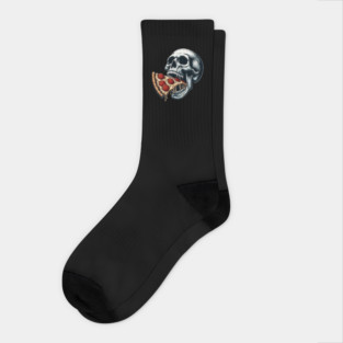 Skull Little Caesars Pizza Slices Socks
