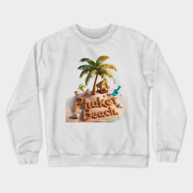 Palm Tree Phuket Beach Crewneck Sweatshirt by animegirlnft