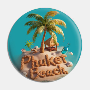 Palm Tree Phuket Beach Pin