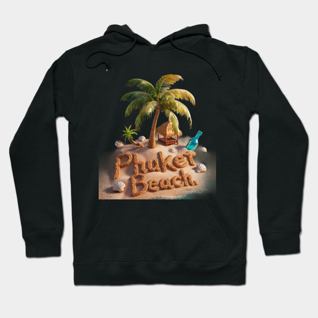 Palm Tree Phuket Beach Hoodie by animegirlnft