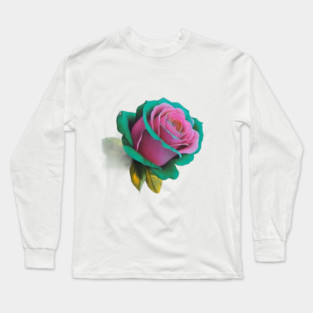 Pink Rose Long Sleeve T-Shirt
