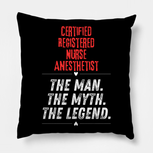 Certified Registered Nurse Anesthetist Pillow by BlackMeme94
