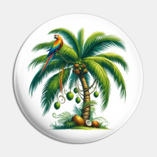 Tree Coconut Pin