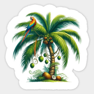 Tree Coconut Sticker