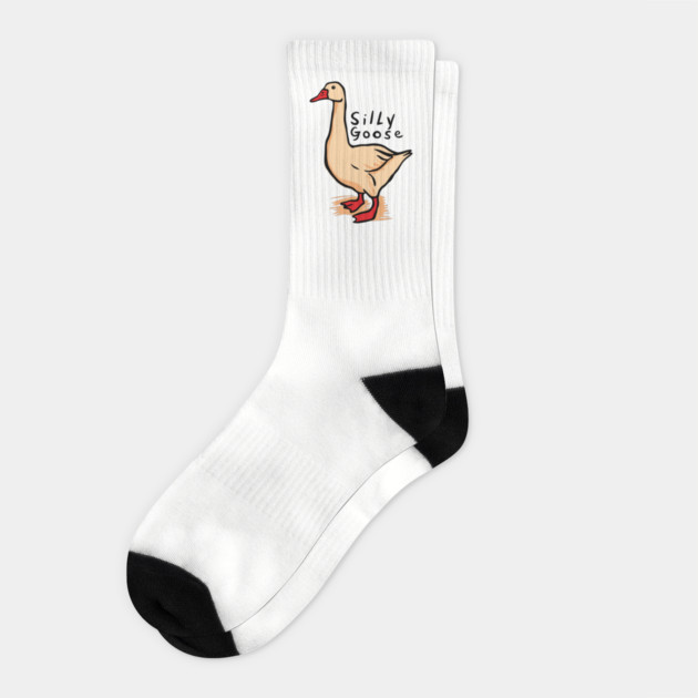 Silly Goose Meme Sarcasm Socks by Anticorporati